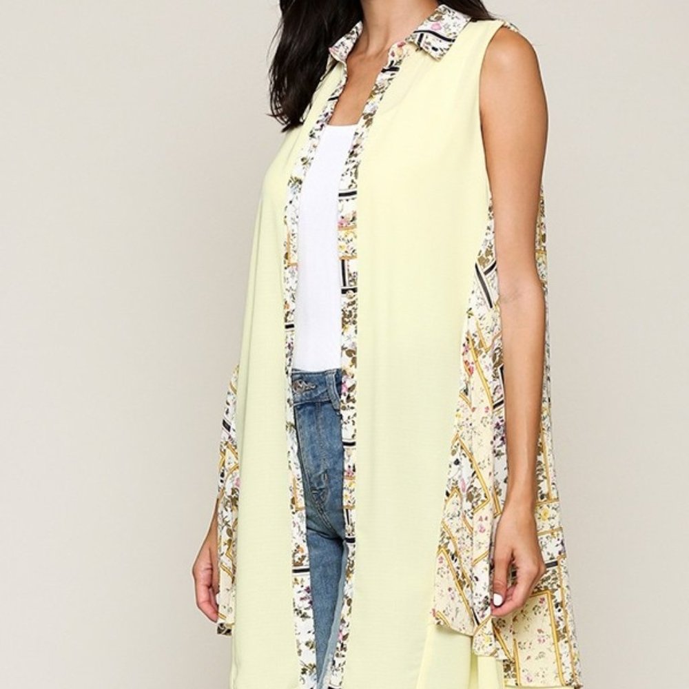 Scarf Print Button Down Double Swing Mini Dress